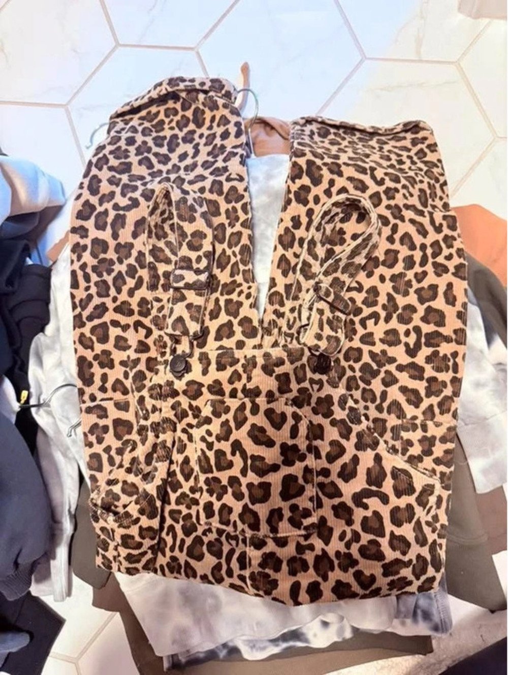 Little trouble leopard overall 4t nwot